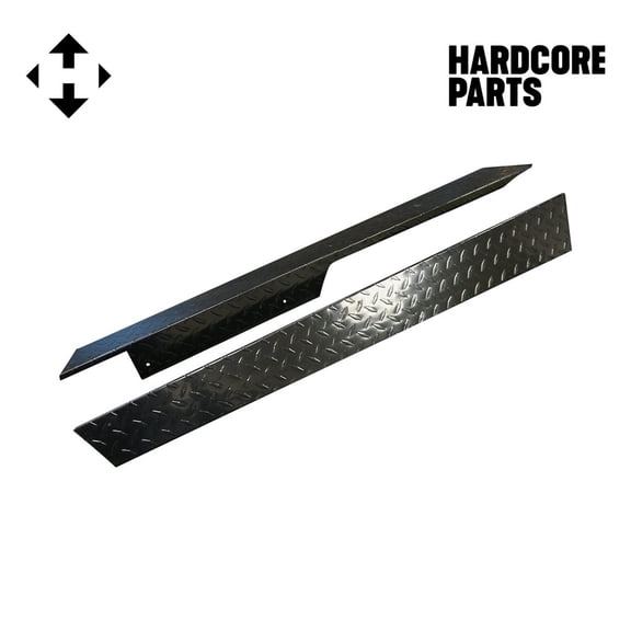 Hardcore Parts Black Aluminum Diamond Plate Rocker Panel for Club Car PRECEDENT Golf Cart (Set of 2)