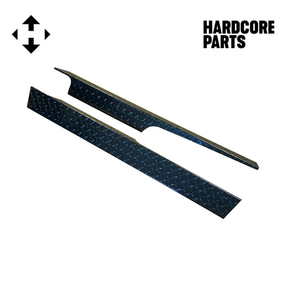 Hardcore Parts Black Aluminum Diamond Plate Rocker Panel for EZGO RXV Golf Cart (Set of 2)