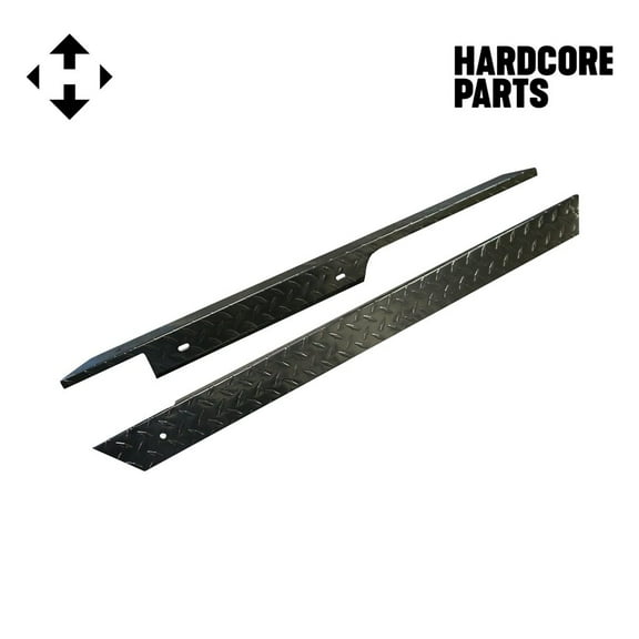 Hardcore Parts Black Aluminum Diamond Plate Rocker Panel for EZGO TXT Golf Cart (Set of 2)