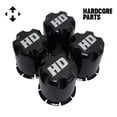 thumbnail image 1 of Hardcore Parts Golf Cart UTV ATV Wheel Rim 'HD' Black Center Caps (Set of 4), 1 of 1