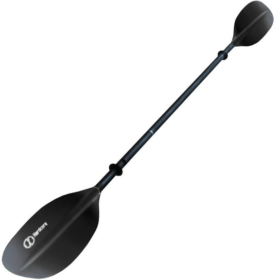 Hardcore Water Sports 175 Cm. Kayak Paddle Curved Blade 2-pc with Aluminum Shaft (Black)