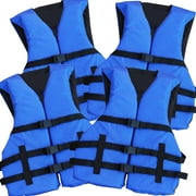Hardcore Water Sports 4 Pack Coast Guard Approved Life Jacket By Hardcore Water Sports (Blue)