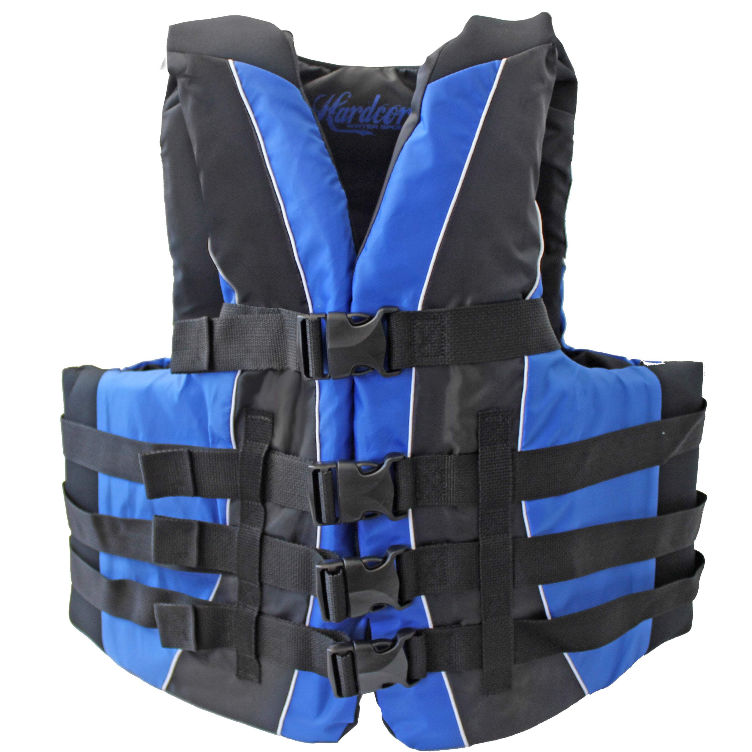 Hardcore Water Sports Adult Fully Enclosed Neoprene and Polyester Life Jacket Vest (Blue)