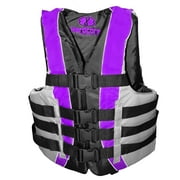 Hardcore Water Sports Adult Fully Enclosed Neoprene and Polyester Life Jacket Vest (Purple)