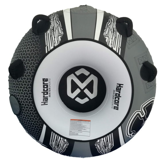 Hardcore Water Sports Hardcore Towable Tube | Heavy Duty 54" Single Rider Boating Tube with Handles