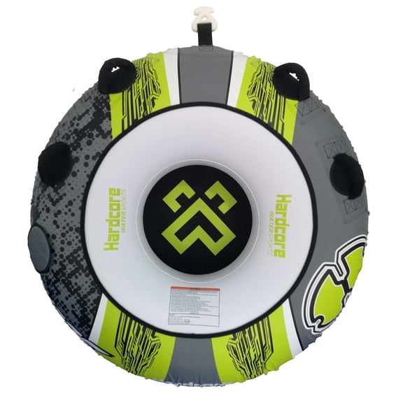 Hardcore Water Sports Hardcore Towable Tube | Heavy Duty 54" Single Rider Boating Tube with Handles