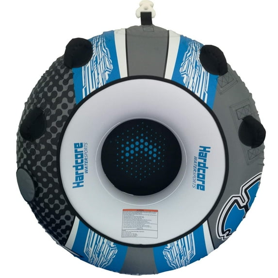Hardcore Water Sports Hardcore Towable Tube | Heavy Duty 54" Single Rider Boating Tube with Handles