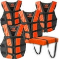 thumbnail image 1 of Hardcore Water Sports Hardcore life jacket 4 pack paddle vest for adults with Type IV Boat Cushion; Coast Guard approved Type III PFD life vest flotation device; Jet ski, wakeboard, hardshell kayak li, 1 of 8
