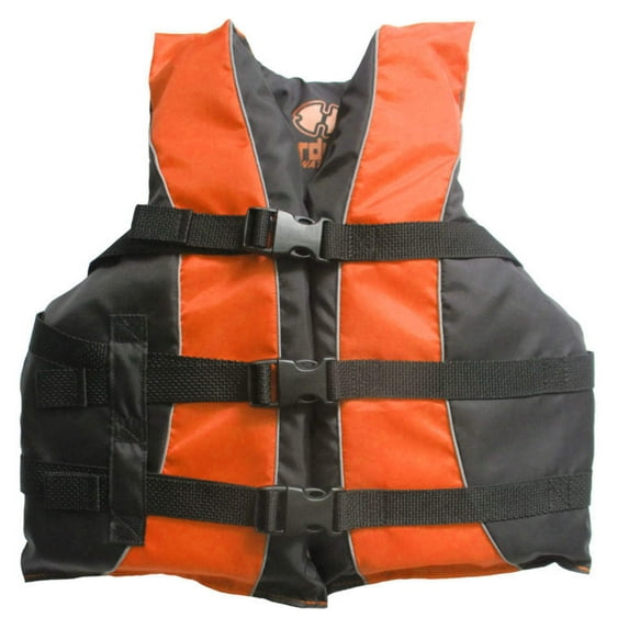 Hardcore Water Sports Hardcore youth life jacket paddle vest for big kids from 50-90 pounds ; Coast Guard approved Type III PFD life vest flotation device; Jet ski, wakeboard, hardshell kayak lufe jac