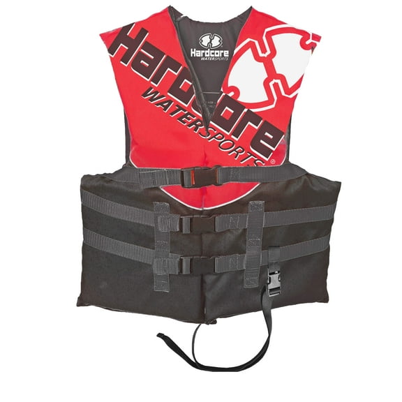 Hardcore Water Sports® High Visibility Adult & Kids Life Jacket PFD USCG Type III Ski Vest w/ Leg Strap