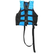 Hardcore Water Sports High Visibility Youth Life Jacket Vest with Additional Leg Strap Blue | USCG Approved PFD