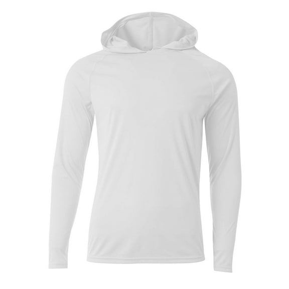 Hardcore Water Sports Men's Hooded Long Sleeve Loose Fit Rash Guard Surf Shirt Water Sports Swimwear