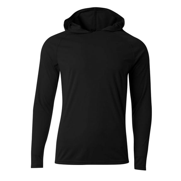 Hardcore Water Sports Men's Hooded Long Sleeve Loose Fit Rash Guard Surf Shirt Water Sports Swimwear