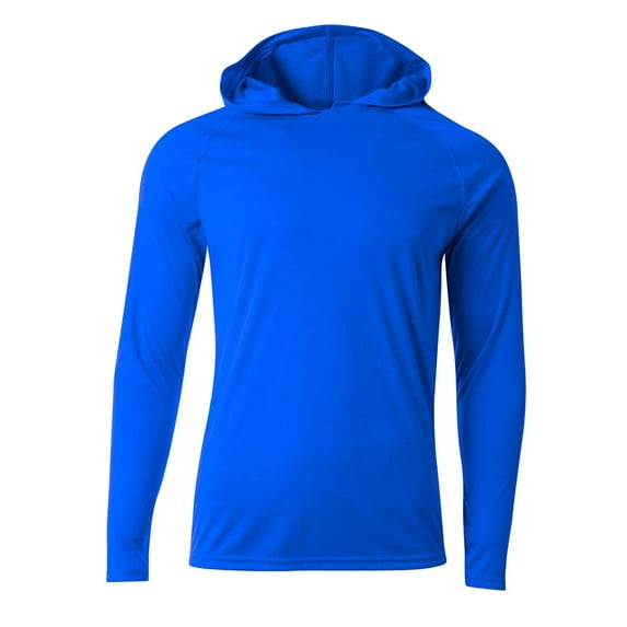 Hardcore Water Sports Men's Hooded Long Sleeve Loose Fit Rash Guard Surf Shirt Water Sports Swimwear