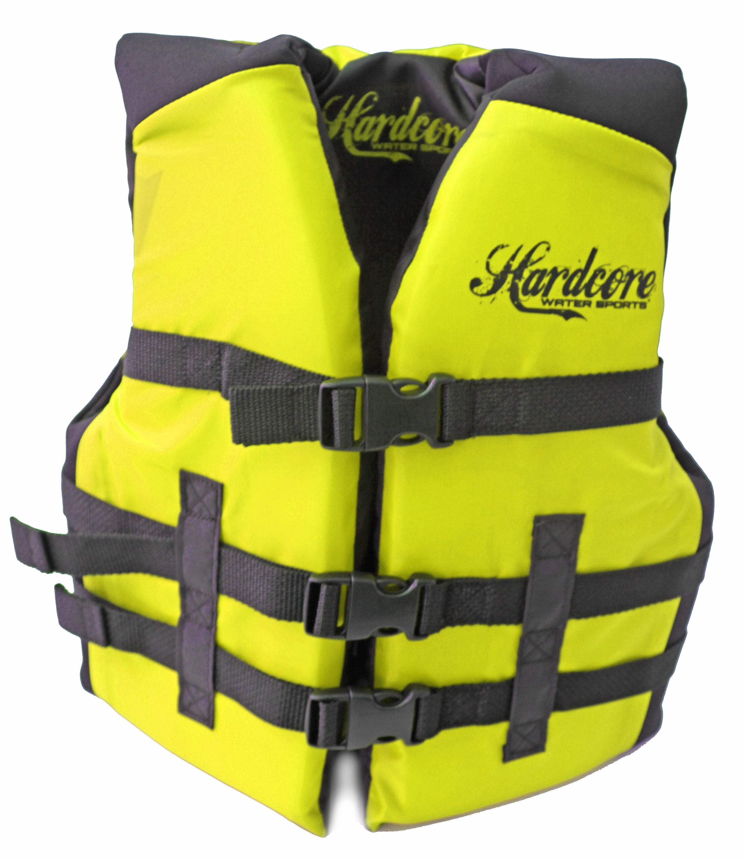 Hardcore Water Sports Premium Neo/Poly Life Jacket | USCG Approved Type ...
