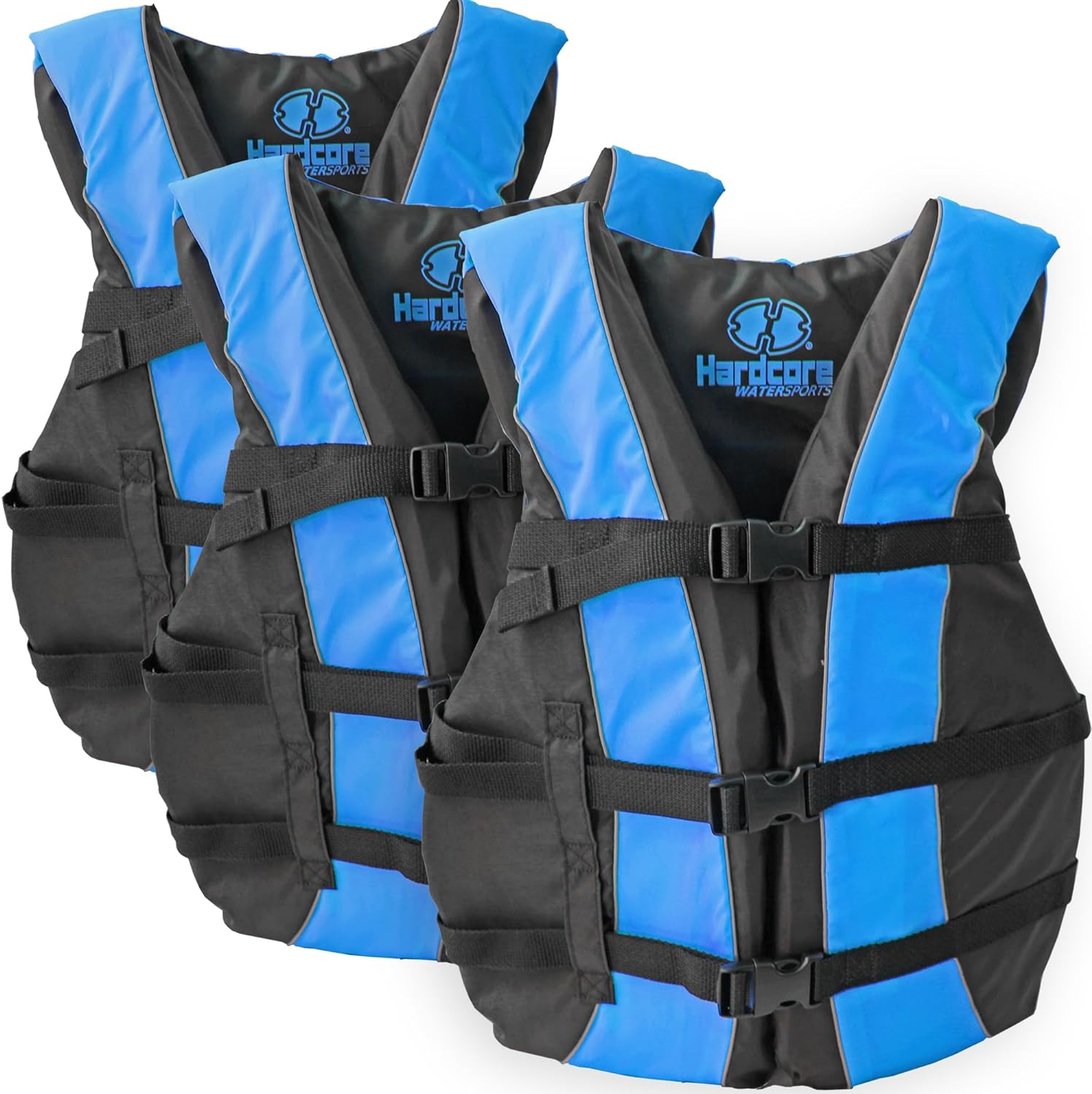 Hardcore life jacket 3 pack paddle vest for adults; Coast Guard