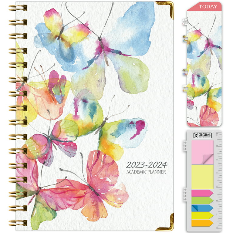 Daily Weekly Monthly Planner Yearly Agenda Bookmark Pocket Folder Sticky  Note