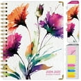 thumbnail image 1 of Hardcover Academic Year 2024-2025 Planner (June 2024 Through July 2025) 8.5"x11", Large, Daily Weekly Monthly Planner Yearly Agenda. Bookmark, Pocket Folder and Sticky Note Set, Rainbow Floral, 1 of 8