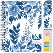 Hardcover Academic Year 2024-2025 Planner (June 2024 Through July 2025) 5.5" x 8" Medium Daily Weekly Monthly Planner Yearly Agenda, Bookmark,Pocket Folder and Sticky Note Set, Colorful Botanicals