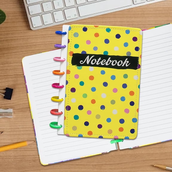 Hardcover Discbound Notebook, Leather Cover Jorunal Diary, 160 Pages Spiral Notebook with Removable Pages, Suitable for Work Meeting School Daily Use