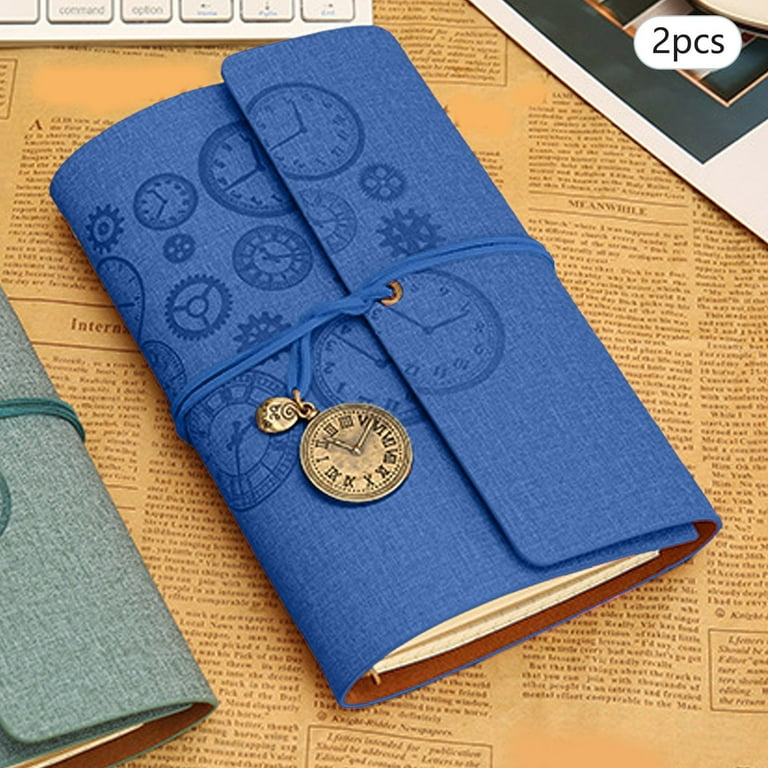 2PCS A6 Loose Leaf Vintage Style Binding Creative Ledger Diary
