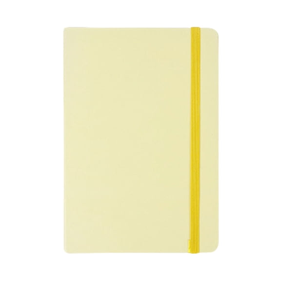 Hardcover Journal Notebook,Thick Paper A5 Notepad for Writing,Pastel Yellow,Minimalist Style,B,1PC