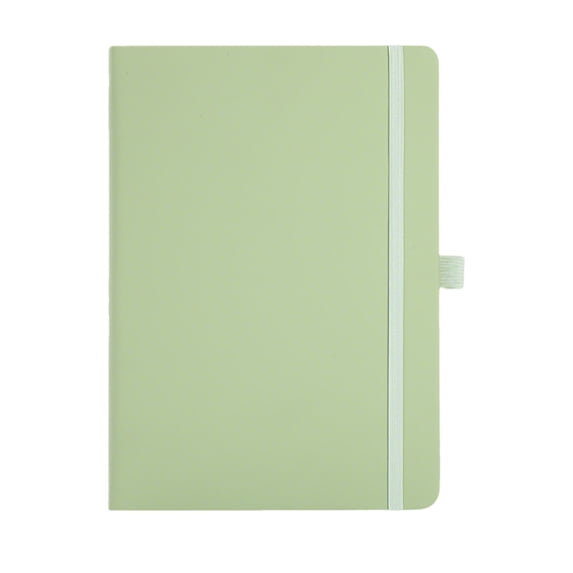 Hardcover Leather Notebook,Lined Journal Notebook,Hardcover Business Classic Ruled Lined Journal with Pen Holder,Journal Notebook with Elastic Band for Work Office Journaling,5.5x8.26 inch(Green2)