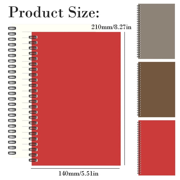 Hardcover Notebook Journal, A5 Spiral Bound Journal Notebooks, 100 Pages/50 Sheets Lined Notebooks, Dotted Spiral Notebook, Portable Journals for Planning, Office Notebooks,5.51×8.27 in,Grey