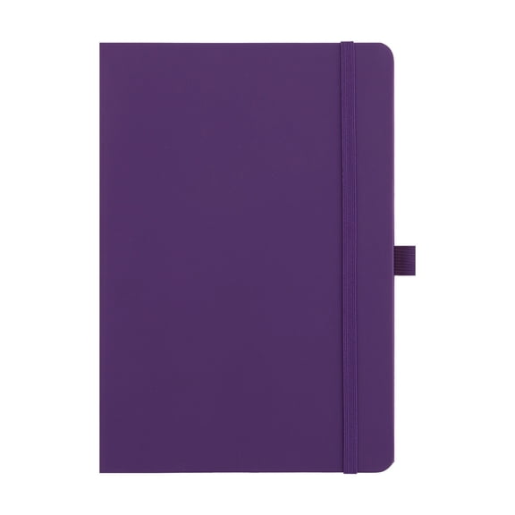 Hardcover Notebook with Pen Loop, Oimcto Small Pocket Journal, Cute Petite Memo Notepad, Oimcto College Ruled, Slim, Lightweight, Portable for Purse, Daily Notes, Flexible Pen Holder, A5, Violet
