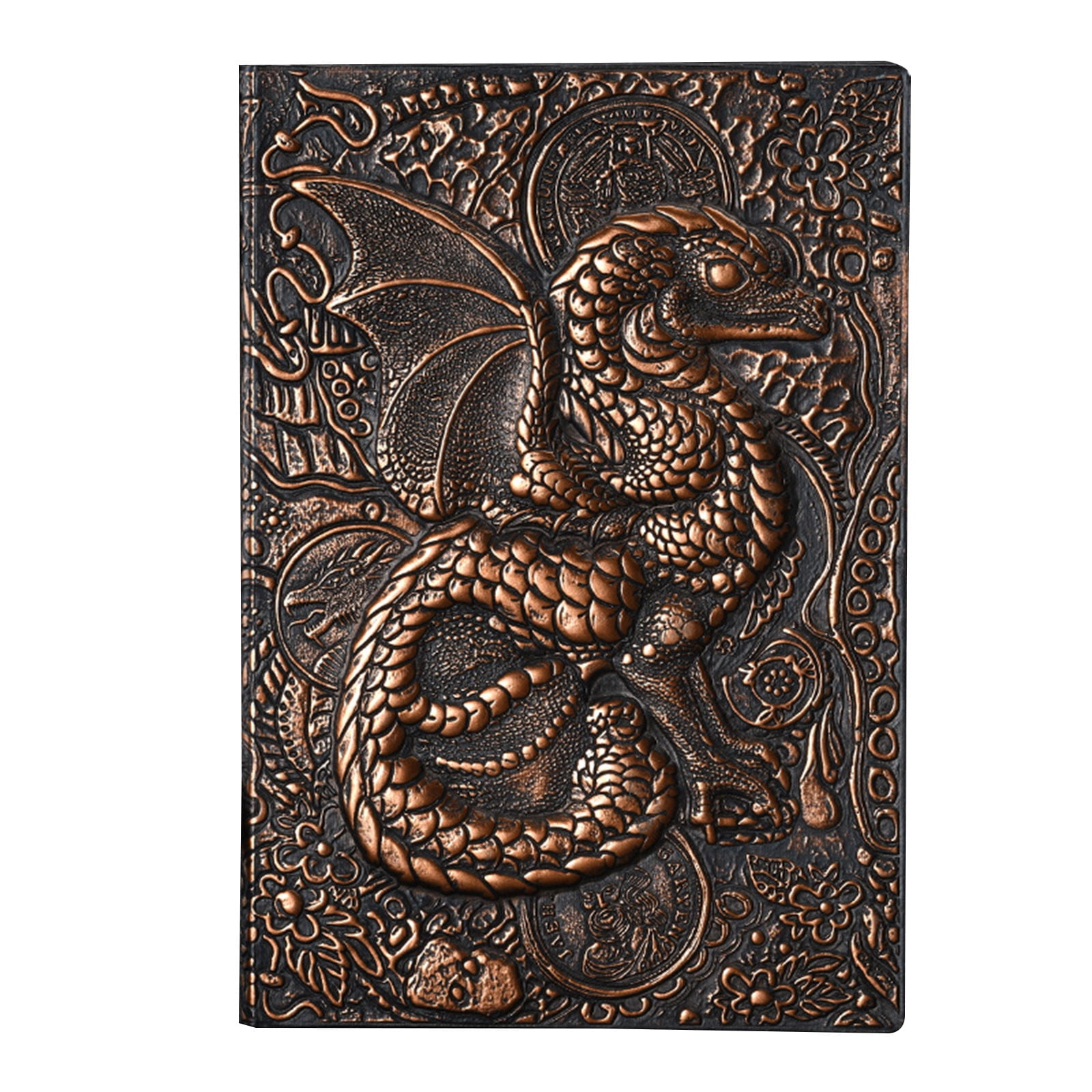 Vintage Embossed Notebook Hardcover PU Notepad for Office Women Men Gifts