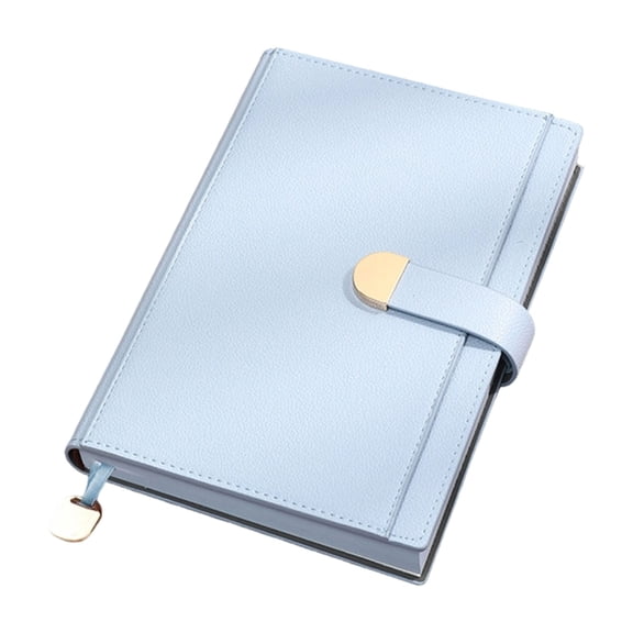 Hardcover PU Leather Notebook with 300 Pages Lined Magnetic Button Closure Business Notepad 145x212mm for Note Taking