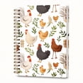 thumbnail image 1 of Hardcover Spiral Notebook, Coastal Nautical Sea Journal, 5.5 x 8.3 Inch ,cute roosters chickens, 1 of 8