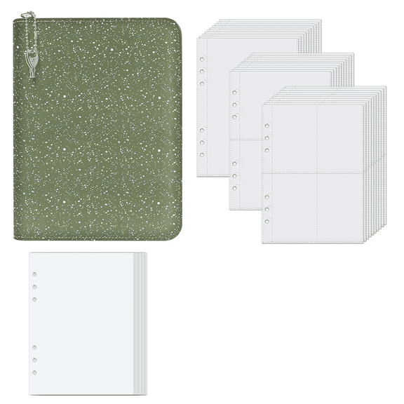 Hardcover Sticker Organizer Binder Reusable A5 Holographic Book Collecting Album Storage with 30 Pages D