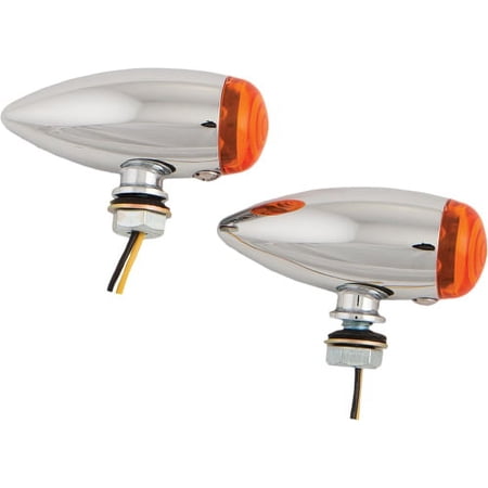 Harddrive 20-6589SALED Led Bullet Marker Light Chrome W/Amber Lens