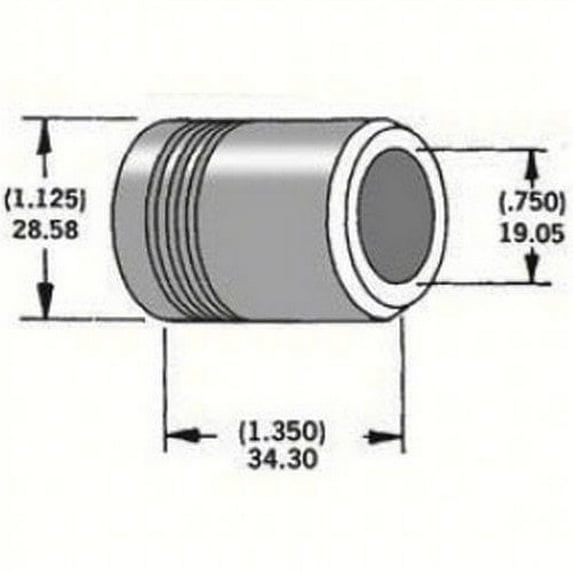 Harddrive 339306; Axle Spacer Zinc 43683-97 3/4-inch X1.35-inch