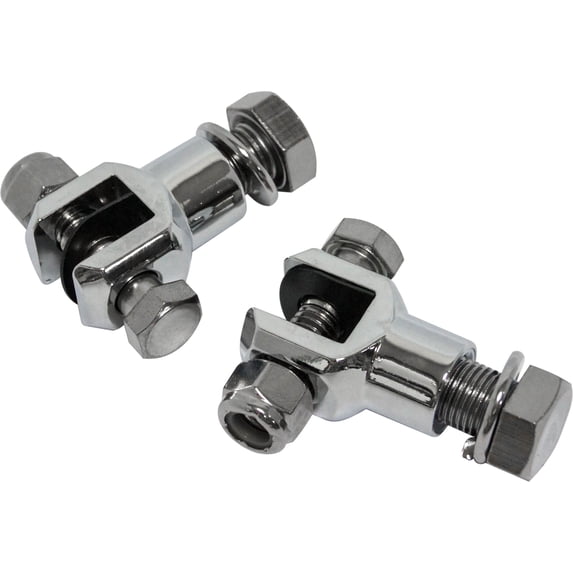 Harddrive Footpeg Clevis Mounts Chrome 3/8"-24 Thread - 30-686C