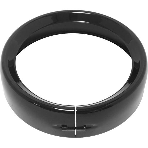 Harddrive Frenched Headlight Trim Ring Black 7 Clamp Style - 38-049GB
