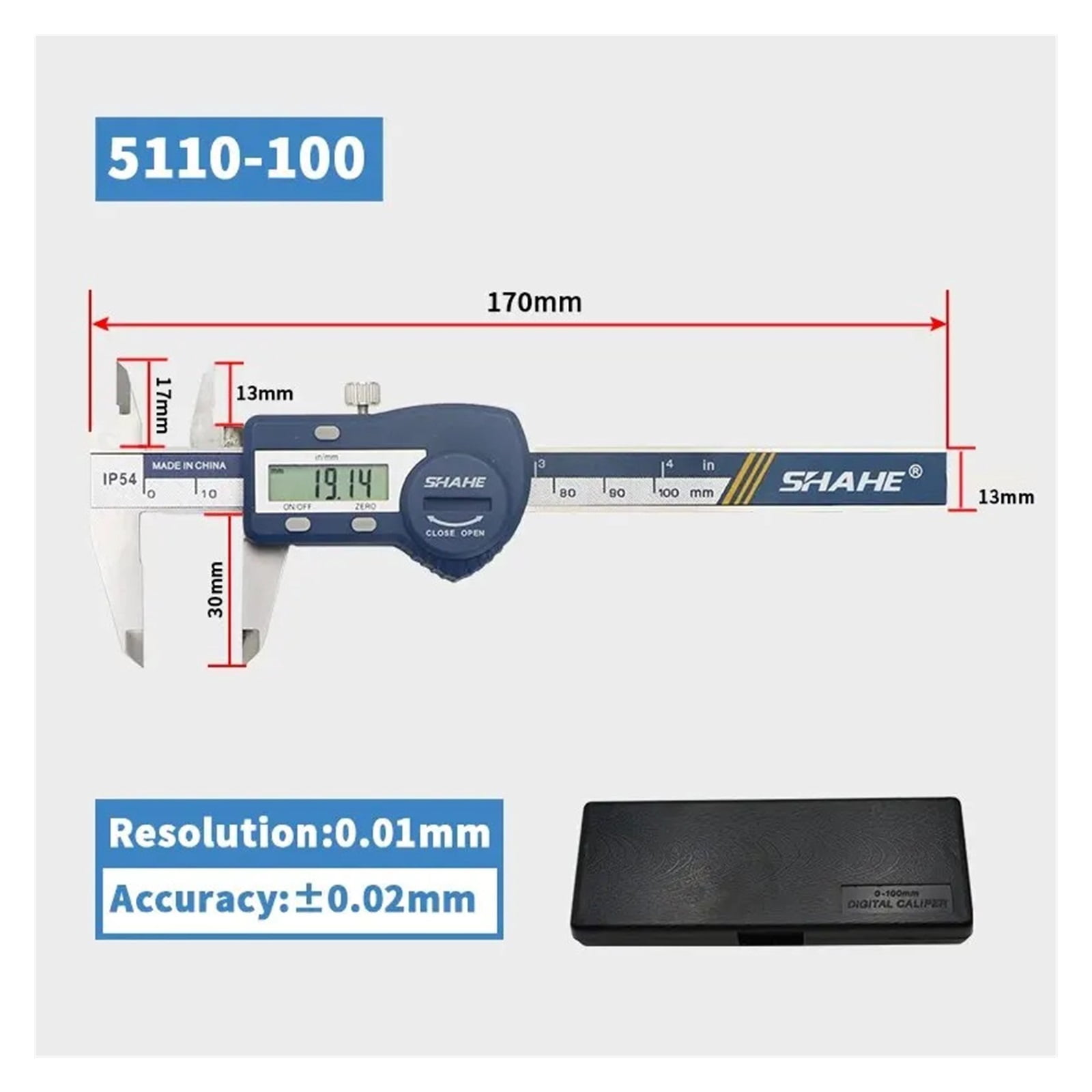 Hardened Stainless Steel Digital Caliper Electronic Vernier Caliper Micrometer Measuring Tools ,Easy to Operate