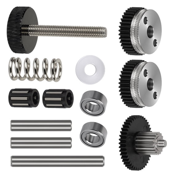 Hardened Steel Double Drived Gear Set for HGX Extruder Enhances Torques and Print in 3D Printing