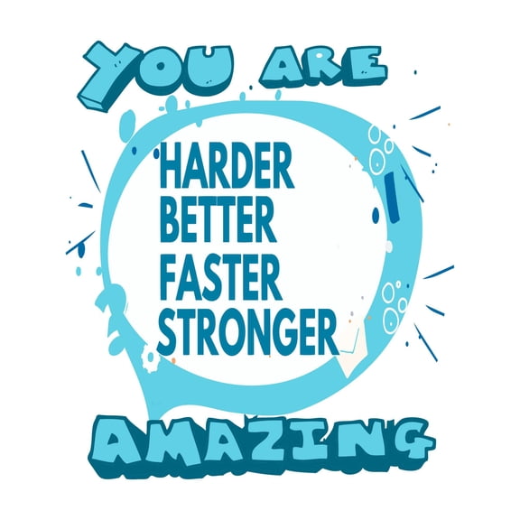 Harder Better Faster Stronger Inspirational Quotes Wall Art Gym Fitness Decal Wall Art Sticker Designs Vinyl Stickers For Home House Walls Rooms Windows Bedroom Decoration Size (28x28 inch)