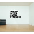 thumbnail image 1 of Harder Better Faster Stronger Quote Fitness Workout Success Motivation Quotes Wall Decals Healthy Lifestyle Girls Boys Gym Home Sports Room Decor Vinyl Wall Art Stickers Decoration Size (15x30 inch), 1 of 3