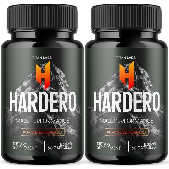 Hardero Advanced Formula Natural Supplement Pills for Max Strength 120 Capsules