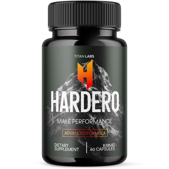 Hardero Advanced Formula Natural Supplement Pills for Max Strength 60 Capsules