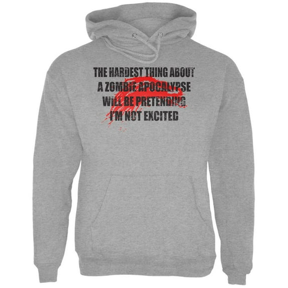 Hardest Thing About Zombie Apocalypse Mens Hoodie