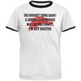 thumbnail image 1 of Hardest Thing About Zombie Apocalypse Mens Ringer T Shirt White-Black X-LG, 1 of 1