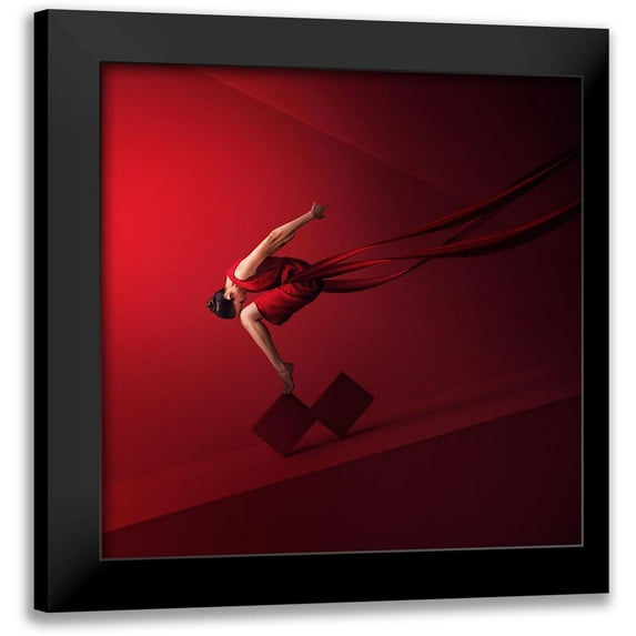 Hardibudi 12x12 Black Modern Framed Museum Art Print Titled - All I Am