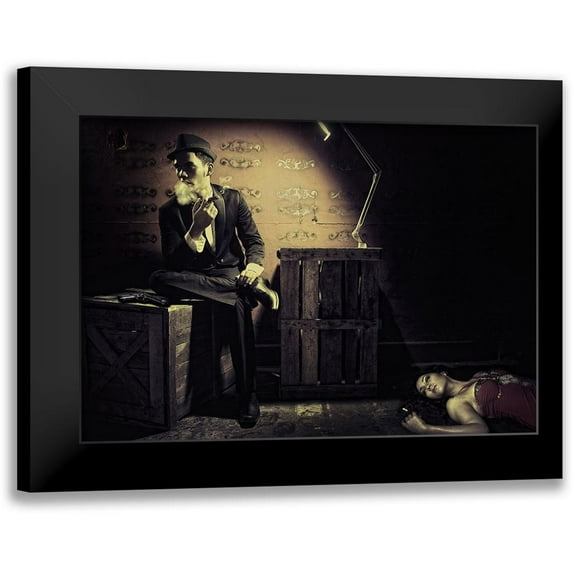 Hardibudi 14x11 Black Modern Framed Museum Art Print Titled - Killing Me Softly