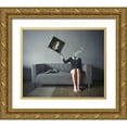 thumbnail image 1 of Hardibudi 31x26 Gold Ornate Wood Framed with Double Matting Museum Art Print Titled - A Picture Of Me, 1 of 4