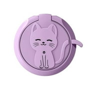 Cat Phone Ring, Ultra Thin 360  Rotatable Finger Grip Stand, Light Purple