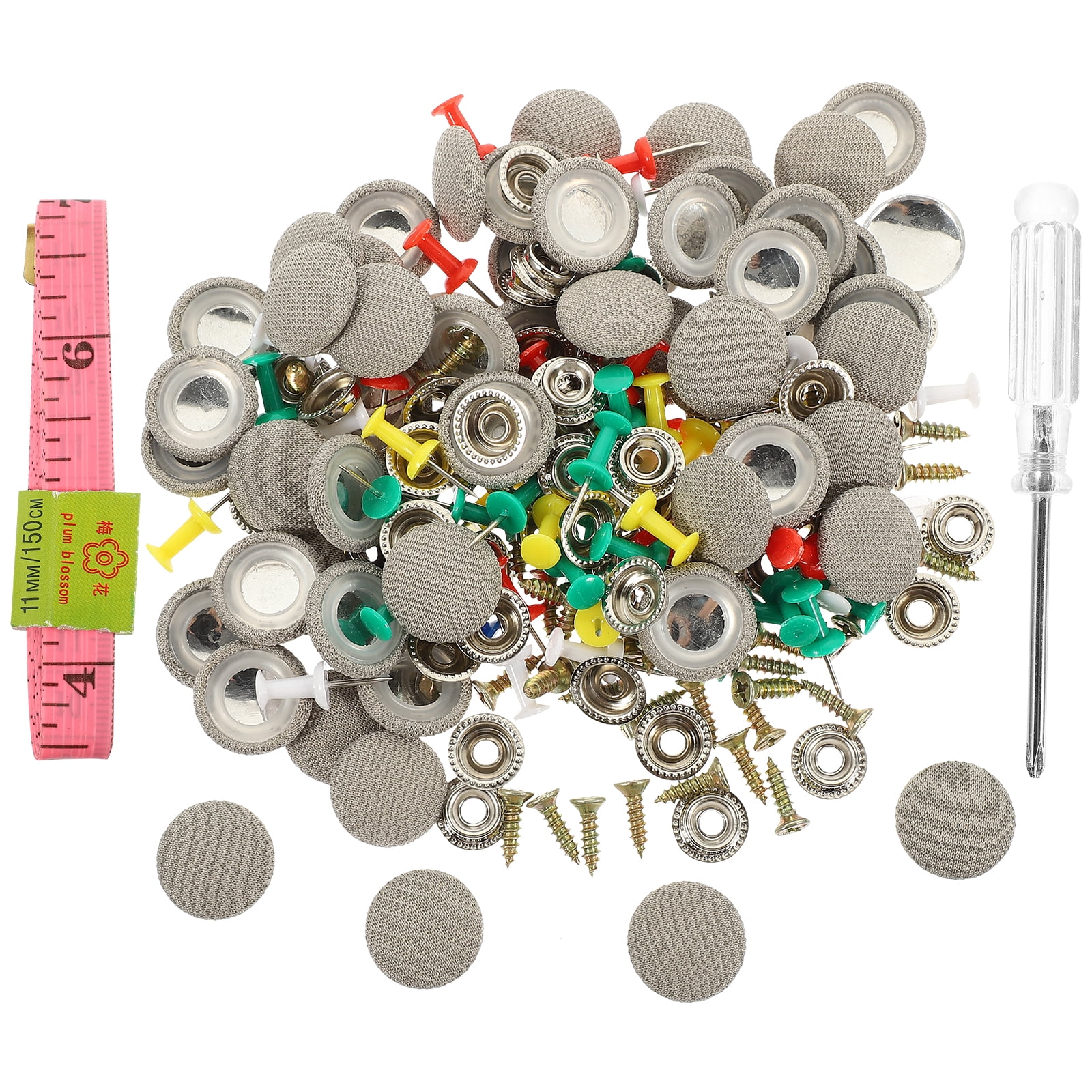 272Pcs Car Roof Headliner Repair Kit - Grey Rivets, Twist Pins & Tools For Sagging Fabric Fix